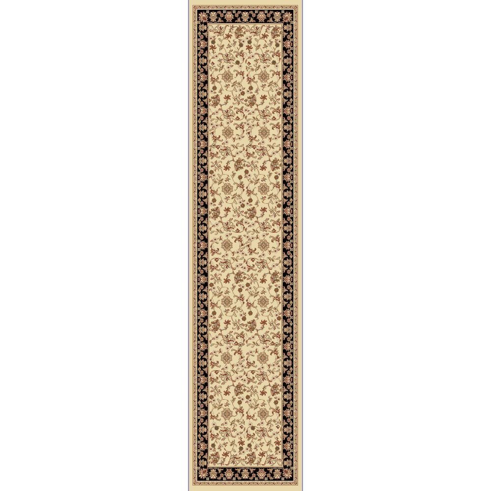 Dynamic Rugs 58017-190 Legacy 2.2 Ft. X 7.7 Ft. Finished Runner Rug in Ivory/Black
